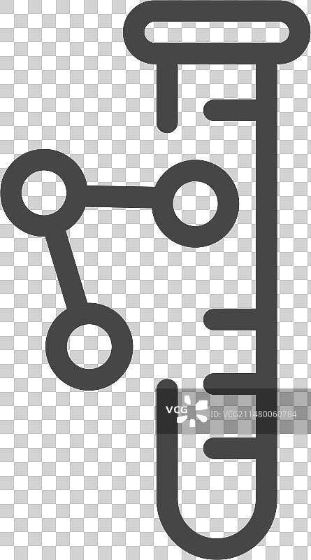 试管分子实验室玻璃线条图标图片素材