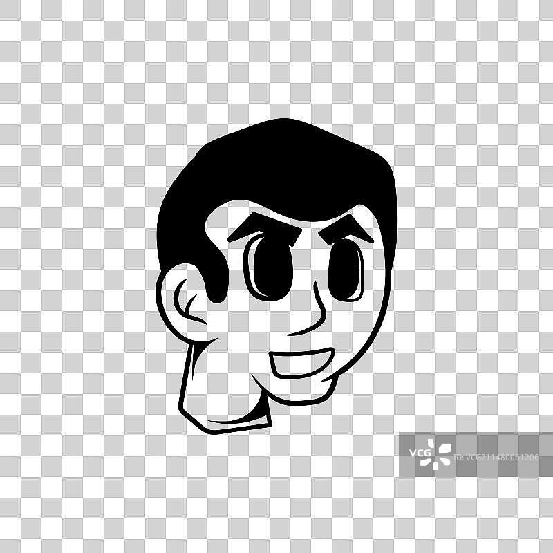 扁平风格人头图片素材