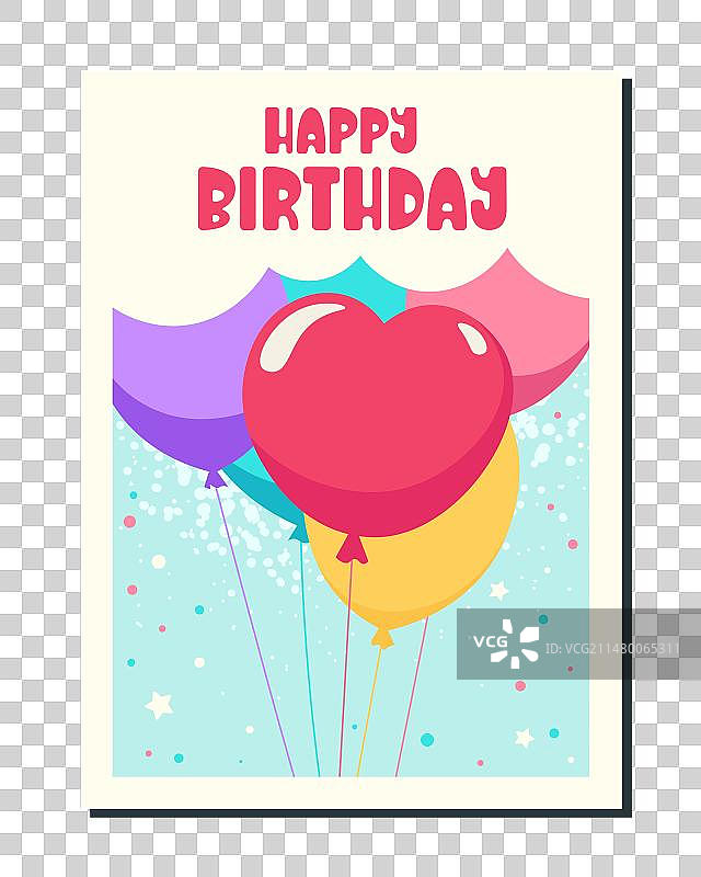 可爱的生日贺卡图片素材