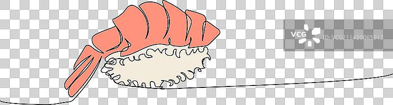 极简寿司虾握寿司艺术图片素材