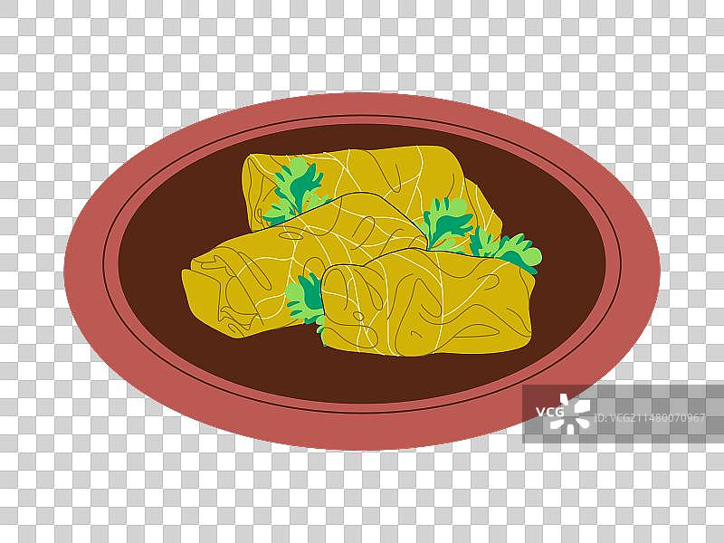 用米饭酿制的传统美食多尔玛图片素材