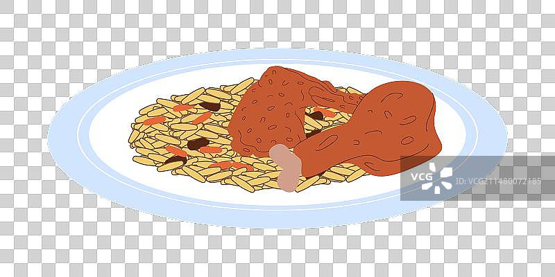 卡布萨或手抓饭传统美食图片素材