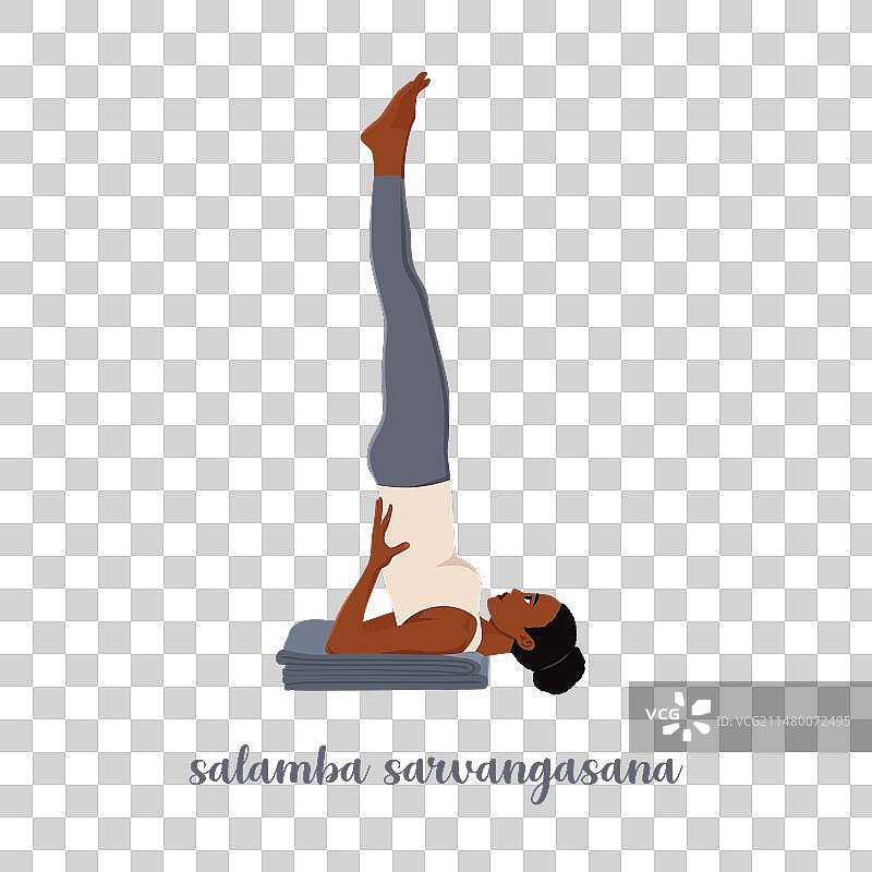 女性肩倒立运动图片素材