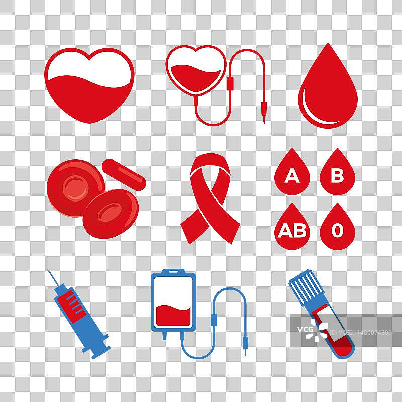 献血血液学图标合集图片素材
