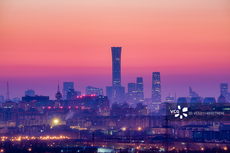 北京城市晨曦图片素材