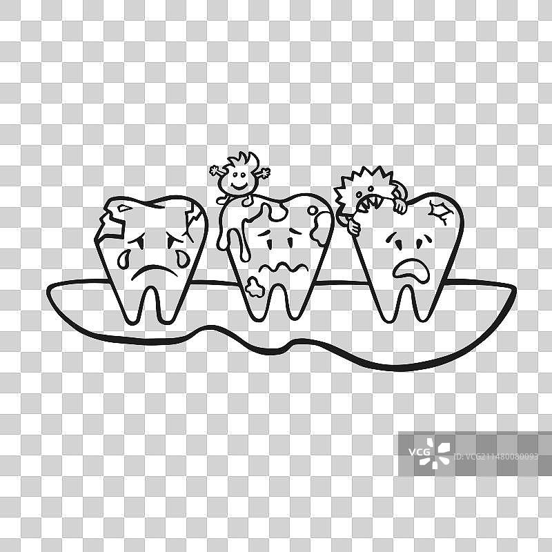 不卫生的牙龈牙齿图片素材