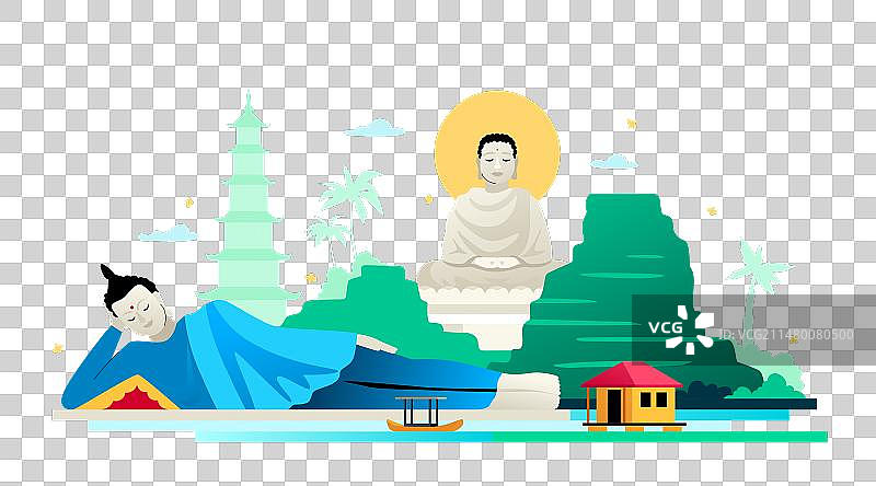 越南的佛像——现代彩色图片素材