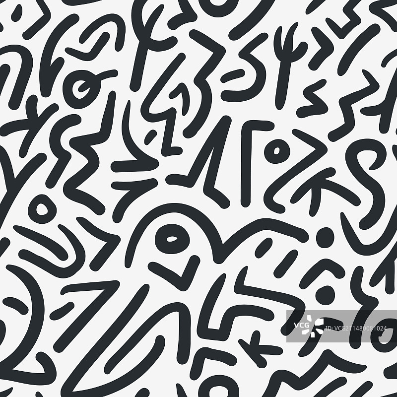 手绘抽象民族风无缝图案图片素材