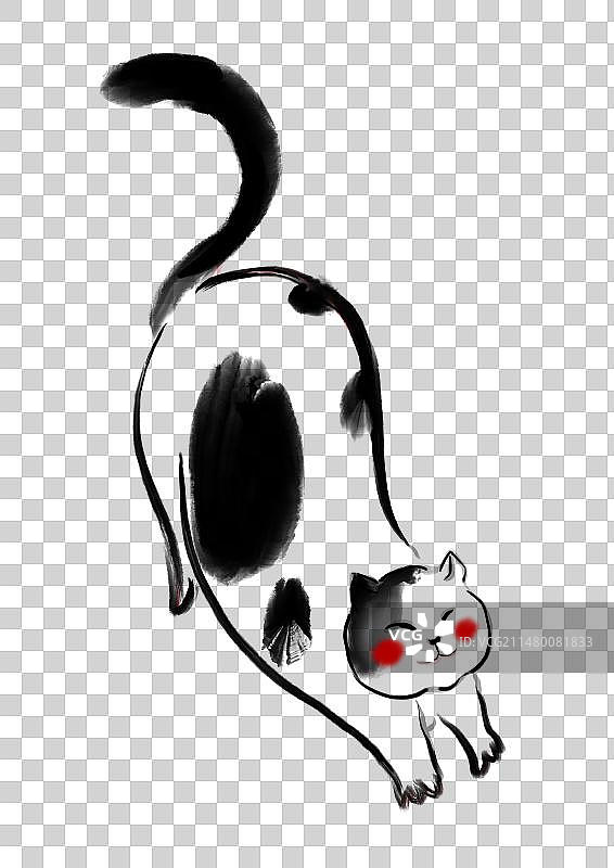 猫，水彩画设计元素图片素材