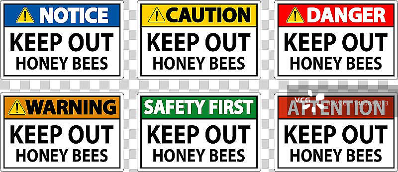 小心蜜蜂，请勿靠近图片素材