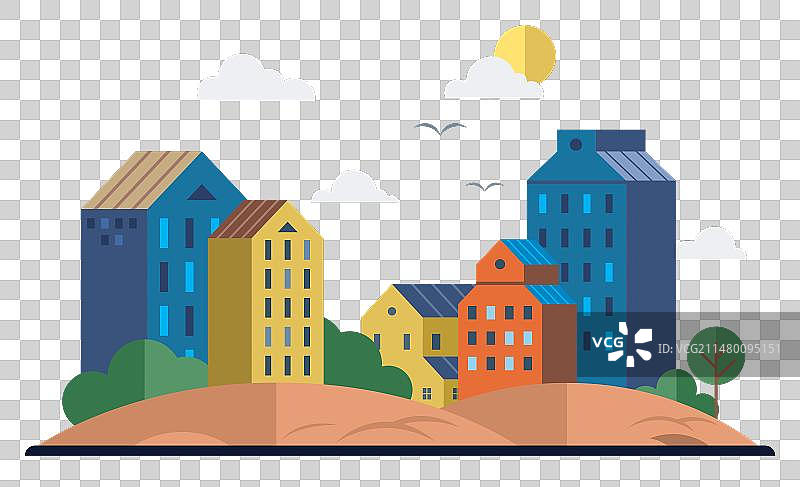 力求平衡的干净城市图片素材