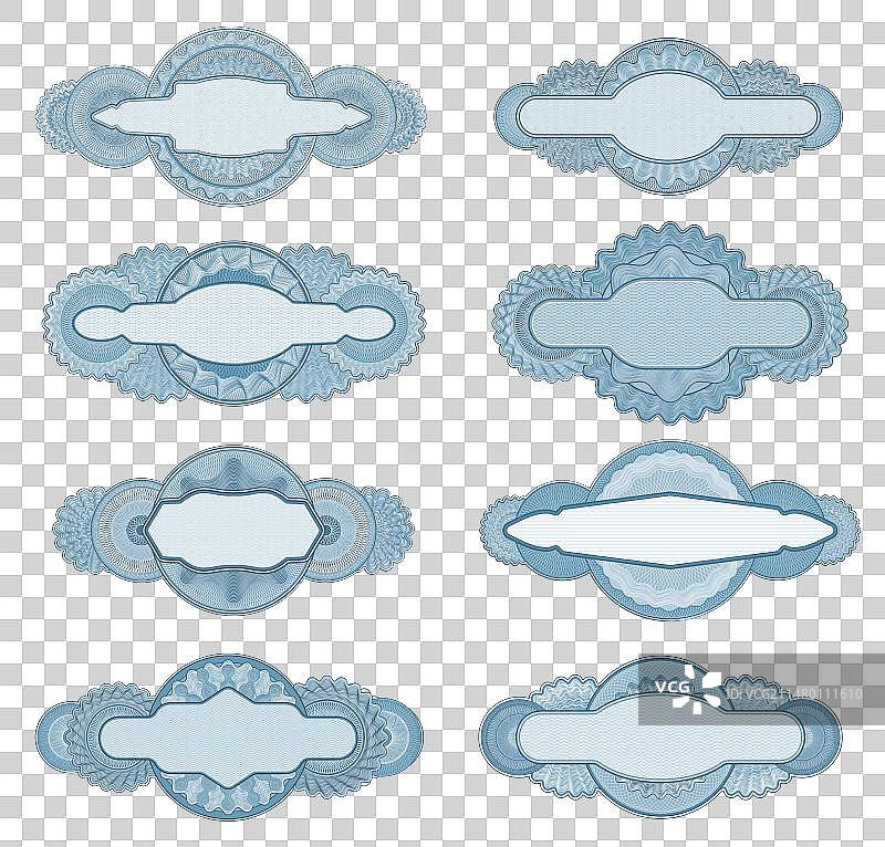 花式图案花结和水印边框图片素材