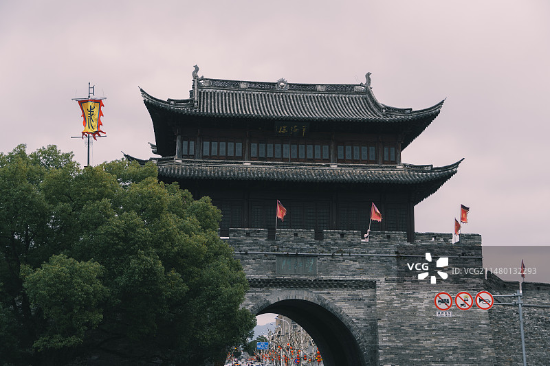 临海台州府城墙望江门图片素材