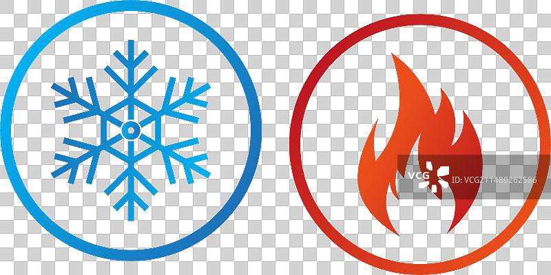 冷热图标集图片素材