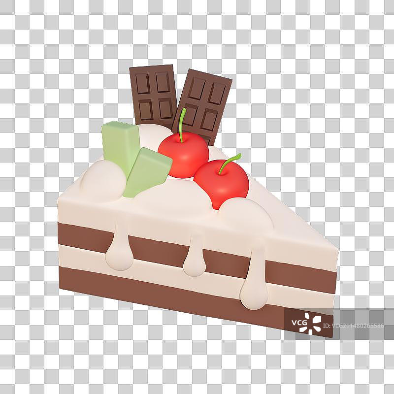 甜品美食奶油蛋糕卡通3D插画元素图片素材