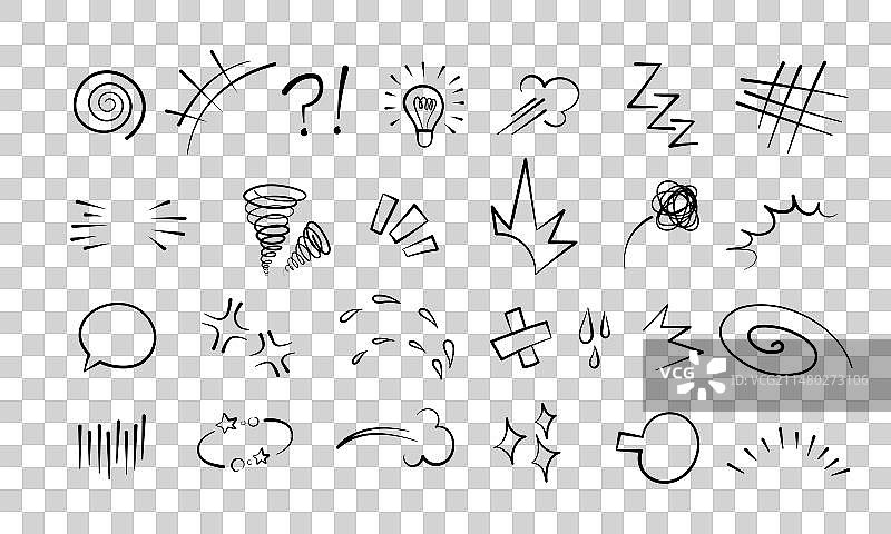 漫画或动漫表情符号元素图案图片素材