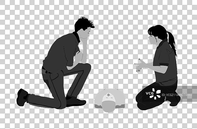 急救模拟演示团队图片素材