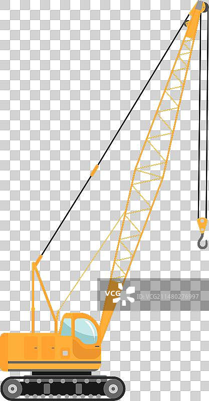 扁平风格的移动式起重机图标图片素材