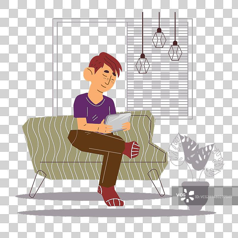 阿尔法世代或数字原住民的孩子图片素材