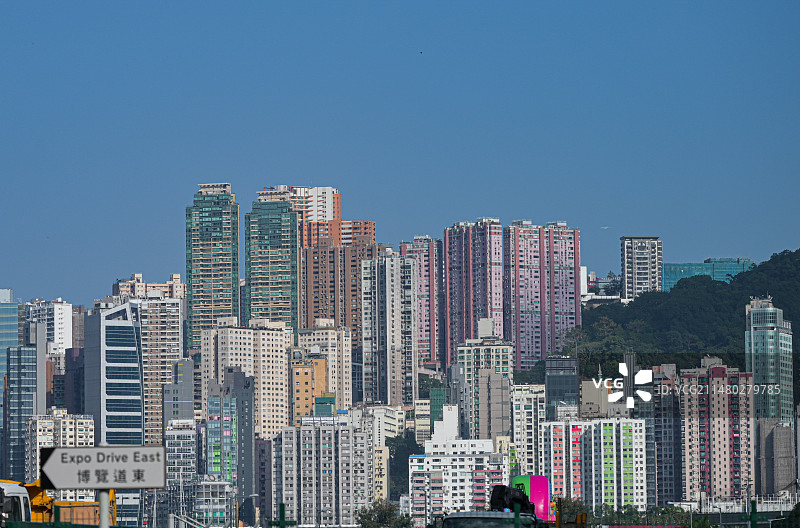 金紫荆广场远眺图片素材