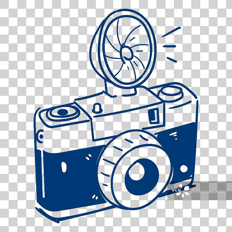 35毫米胶片相机涂鸦图片素材