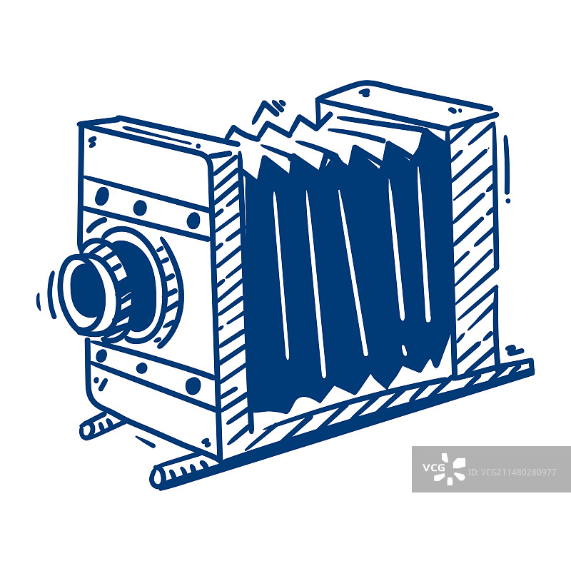 复古木制相机涂鸦图片素材