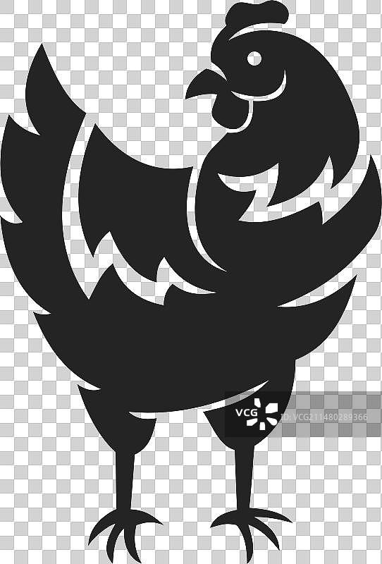 母鸡标志模板隔离品牌识别图标图片素材