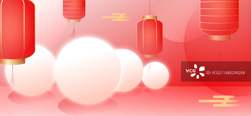 新年春节年俗元宵喜乐弥散风矢量插画海报图片素材