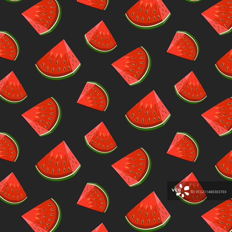 西瓜切片图案图片素材