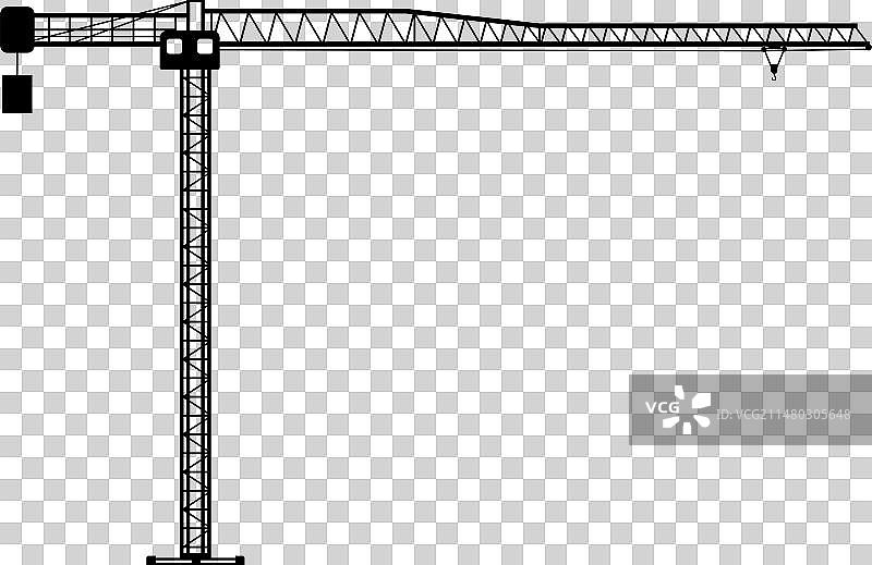 建筑塔吊轮廓图标图片素材