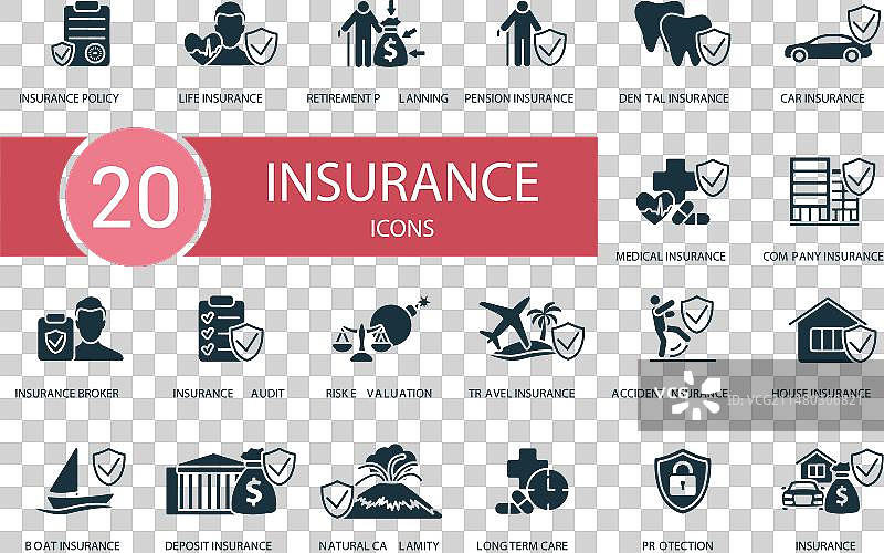创意保险图标集图片素材