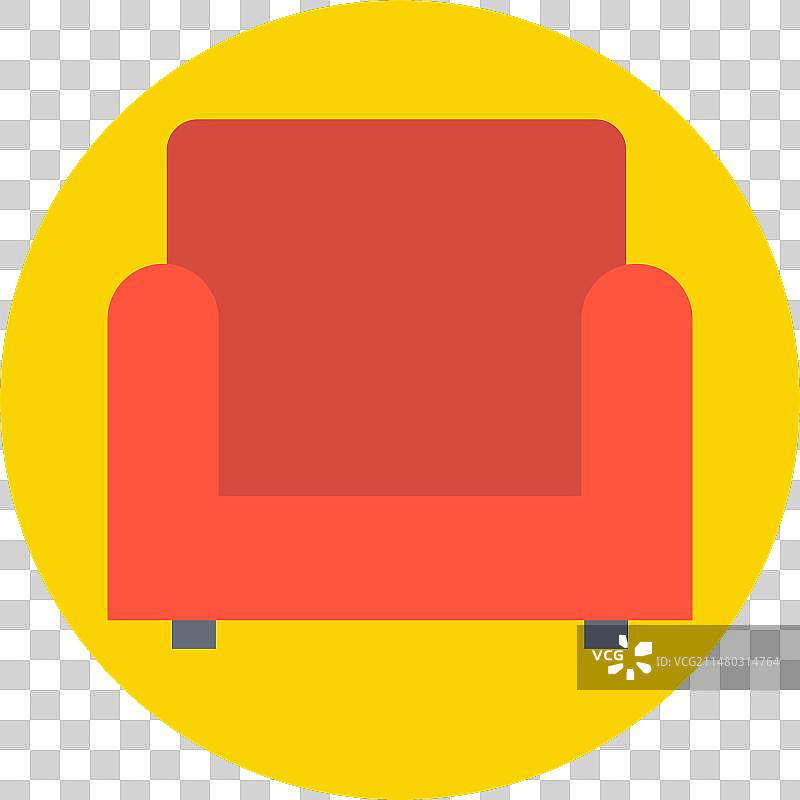 沙发扁平图标图片素材