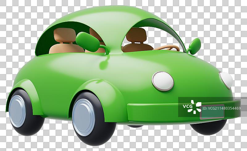 元素卡通汽车3D插画图片素材