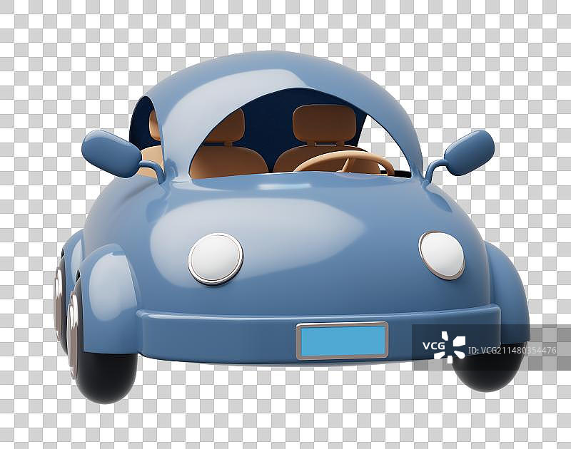 元素卡通汽车3D插画图片素材