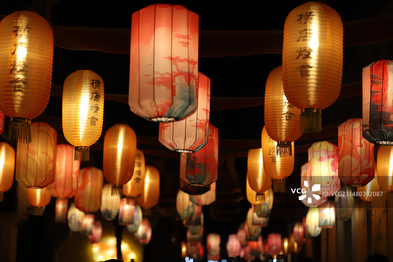 横店灯会图片素材