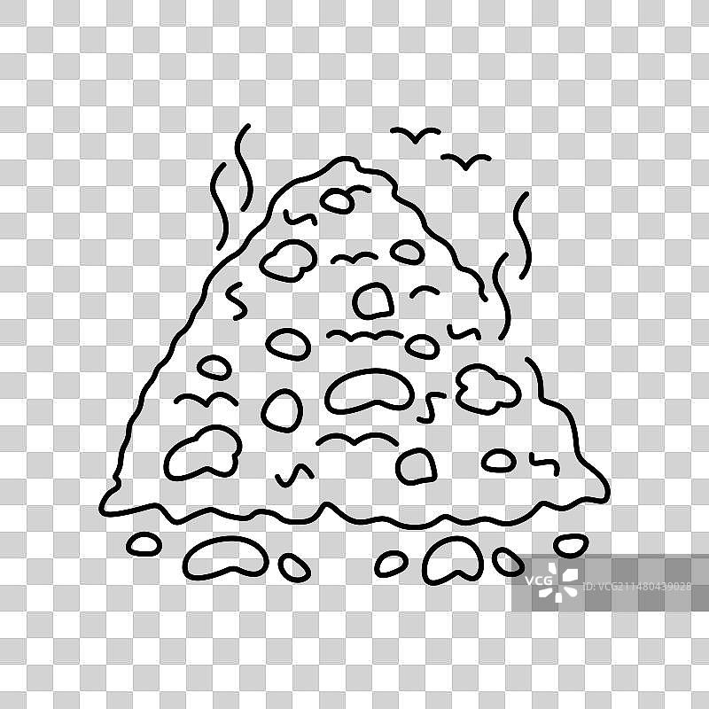 堆肥堆颜色线条图标图片素材