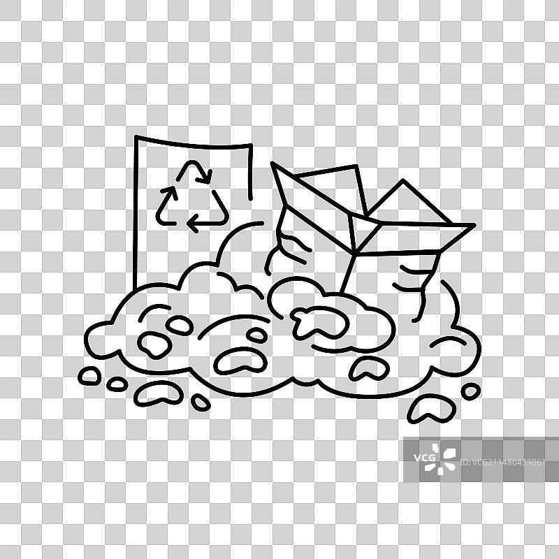 彩色堆肥纸图标图片素材