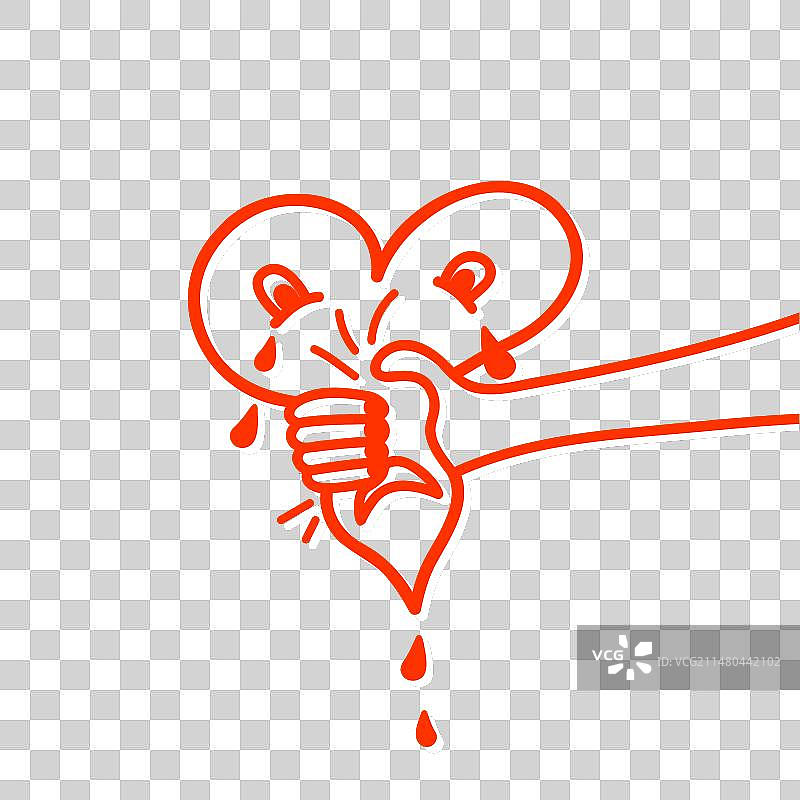 手握流血的粉色心脏图片素材