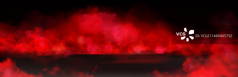 黑色背景上的红色烟雾叠加效果图片素材