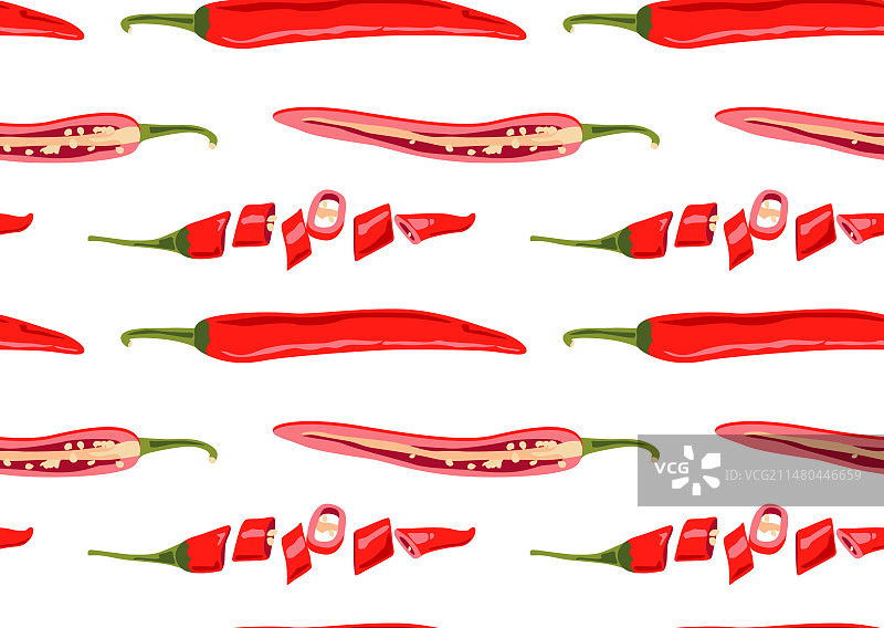 完整的辣椒和辣椒楔形块图片素材