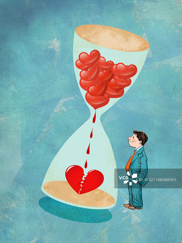 爱心救助的沙漏图片素材