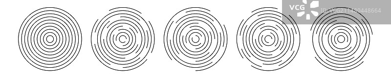 圆形波纹同心圆图标素材合集图片素材