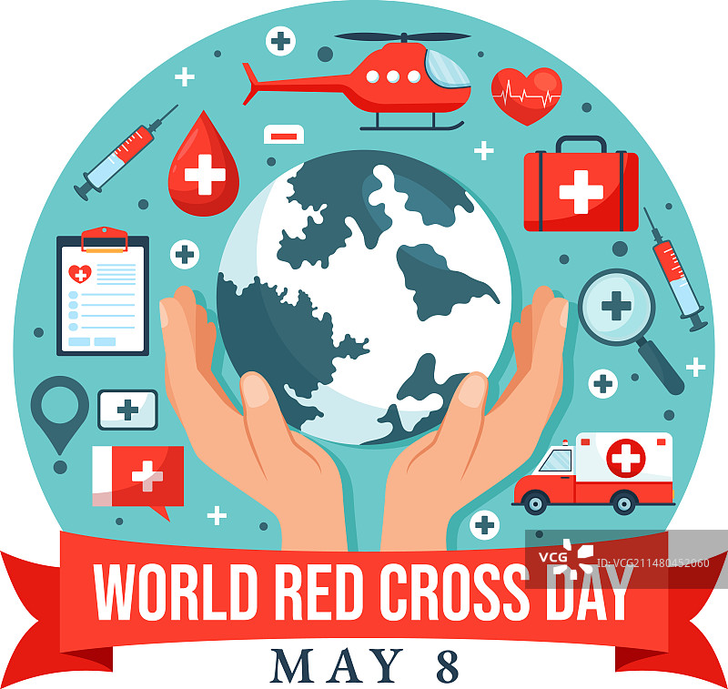 5月8日世界红十字日医疗健康图片素材