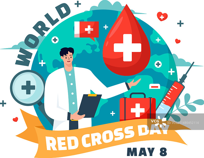 5月8日世界红十字日医疗健康图片素材