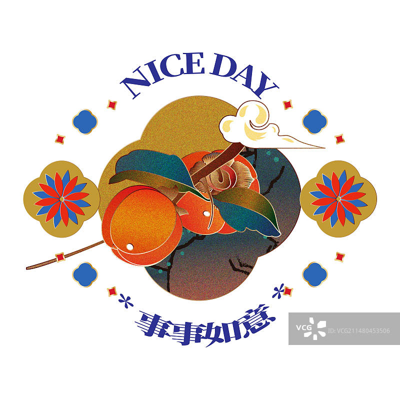 事事如意新中式图章设计模板图片素材