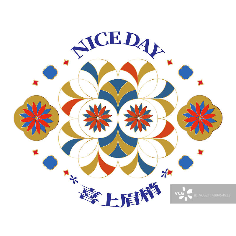 新中式纹样图章设计模板图片素材