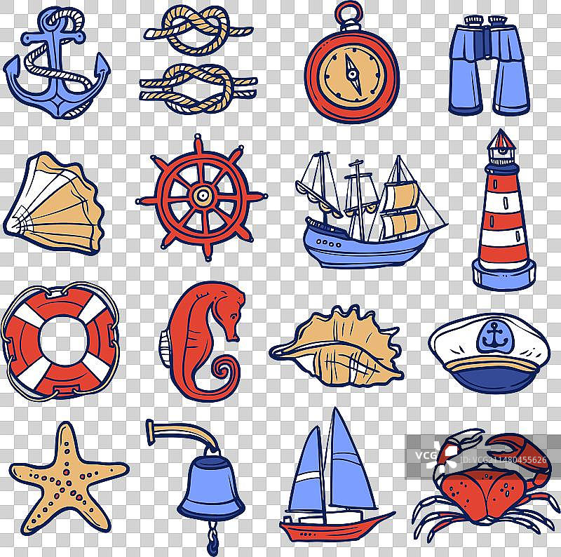 航海图标合集图片素材