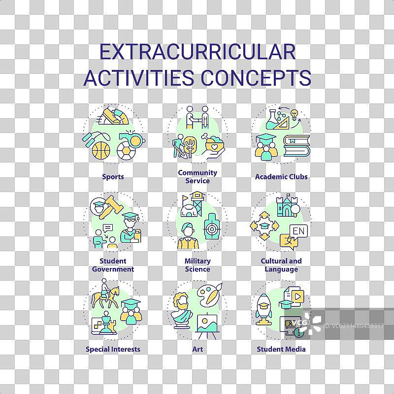 可编辑细线图标集图片素材