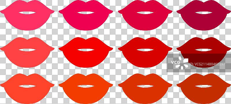 口红色号图图片素材