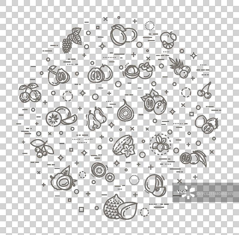 水果和浆果图标图片素材